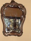 Beautiful French Provencial Rococo Baroque Gilt Scrolled Wall Mirror 39" x 28"