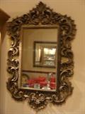 Beautiful French Rococo Style Wall Mirror 34 1/2" x 22 1/2"