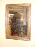 Lovely Gold Framed Wall Mirror Beveled 44" x 32"