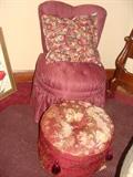 Vintage Dressing Chair and Ottoman