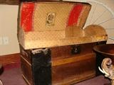 Beautiful Antique Camel Back Trunk with Tray