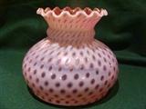 Fenton Art Glass Opalescent Coin Dot Lamp Shade 8" x 6 1/2"