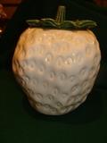 Vintage McCoy Strawberry Cookie Jar rare white
