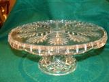 Vintage Cake Plate Pedestal 11" x 4 3/4"