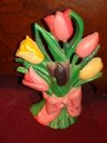 Vintage Tulip Iron Door Stop 