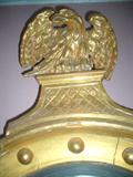 CARVED AMERICAN EAGLE TOP OF CIRCA 1830 CONVEX MIRROR