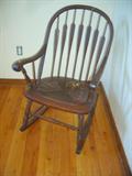 RARE AMERICAN 19TH CENTURY ROCKING CHAIR SIGNED KARPEN