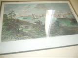 19TH CENTURY DETROIT RIVERFRONT LITHOGRAPH SIGNED