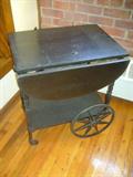 IMPORTANT AMERICAN ANTIQUE TEA CART ACQUIRED FROM S. SIBLEY HOUSE ON EAST JEFFERSON.