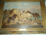 SIGNIFICANT - 19TH CENTURY SIGNED JOHN E. FERNELEY OIL ON CANVAS. RECENTLY CLEANED AND DISCOVERED SIGNATURE.