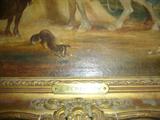 FERNELEY OIL PAINTING CANVAS CLOSEUP WITH NAMEPLATE.