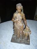 19TH CENTURY FRENCH SIGNED BRONZE STATUE.