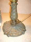 CIRCA 1910-25 VERY HEAVY ORNATE METAL TABLE BASE.