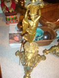 RARE ORNATE DETAIL FIGURINE WINGED BRASS ANGEL.