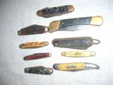 VINTAGE COLLECTION OF RARE CUSTOM POCKET KNIFES.