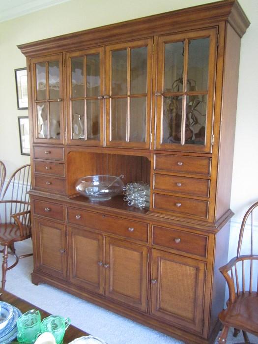 Thomasville vintage walnut breakfront.