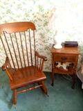 Pretty vintage rocker & nightstand