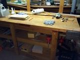Wood workbench