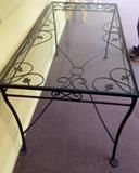 Wrought table w/glass top