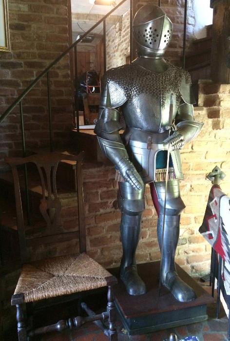 Walk in and be greeted by a full suit of armor (replica)!