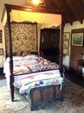 Antique four poster canopy bed