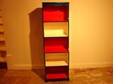 BS13 Child's shelving unit (red, white, blue) 18x13x59