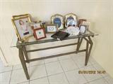 Glass Top Sofa Table.