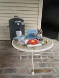 Wrought Iron Small Table. Brinkmann Smoke n Grill.