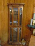 Six Shelf Lighted Cabinet.