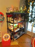 Lighted Christmas Houses, Hanging Ball, Trees, and more.