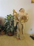 Artificial Plants. 4-Foot Store Display Santa.