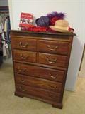 Red Hat Society Cookbook, Hats, & Purses. 5-Drawer Gentleman's Chest.