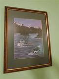 RW HarleyWhale & Fishing Boat Picture, Signed and #107/1400.1992.