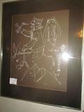 "Bride & Groom on a Donkey." Signed South American Art by Osican 100/500.