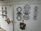 South American Wrought Iron Wall Decor & Shelf.