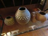 Pottery, signed.