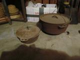 Cast Iron Pots w/ lids.