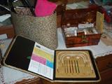 Box of Crocheted Bead Ring/Pearl & Bead Craft Materials. Crocheted Needle Sets.