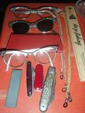 Vintage Eye Glasses. Knives.
