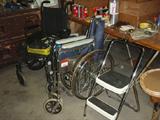 Wheel Chairs. Step Ladder.