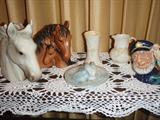 Horse Head Vases. Irish Belek. Sabino pieces. "Old Salty" Dalton. 