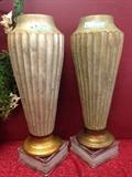 2 Tall Roman Style Vases