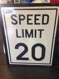 Speed Limit Sign Framed