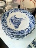 Norelco Delft Blue hand painted plates