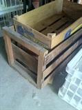 Old wooden crates