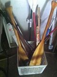 Wooden oars