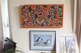 African Kisina Original Fabric Art $225.00 & Terry Plyes singed numbered print $75.00