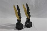 French Empire Gilt Bronze Marble Sphinxes 