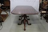 Chippendale Style Triple Pedestal Dining Table