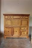 Contemporary Pine Desk Hutch